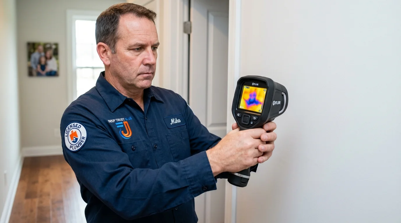Thermal imaging leak detection by Johns Plumbing LLC in Landing